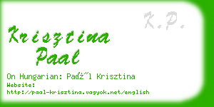 krisztina paal business card